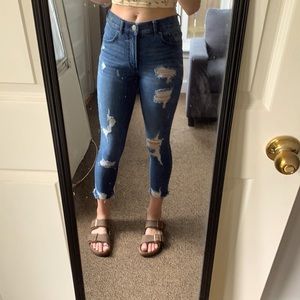 Express High Rise Ankle Jeans!